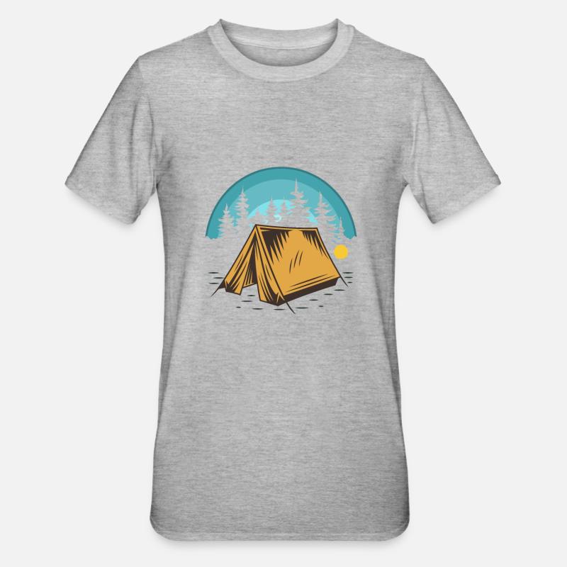 Camping - T-shirt polycoton Unisexe - gris chiné