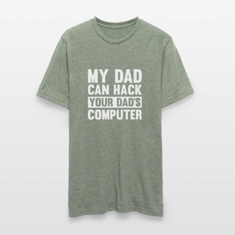 Hacker Hacking Code Computer papa Spruch Geschenk Unisex Polycotton T-Shirt