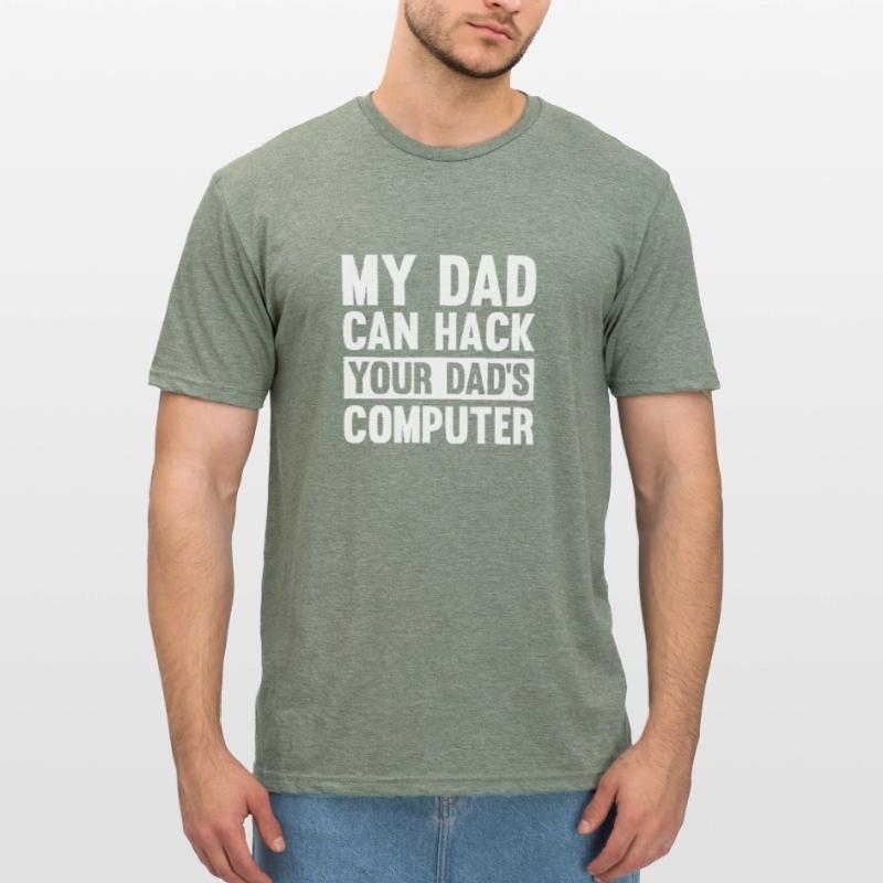 Hacker Hacking Code Computer papa saying gift Unisex Polycotton T-Shirt
