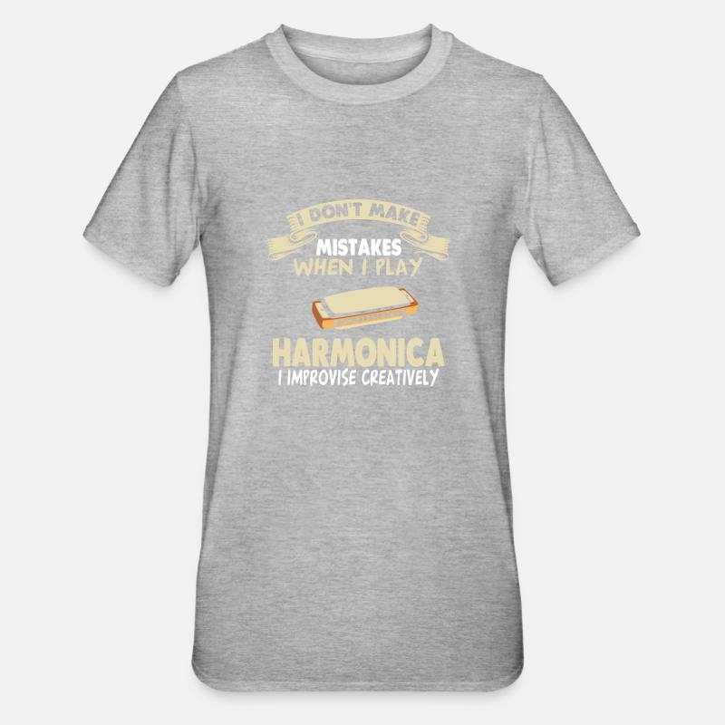 Harmonica Harmonica Harmonica Harmonica - T-shirt polycoton Unisexe - gris chiné