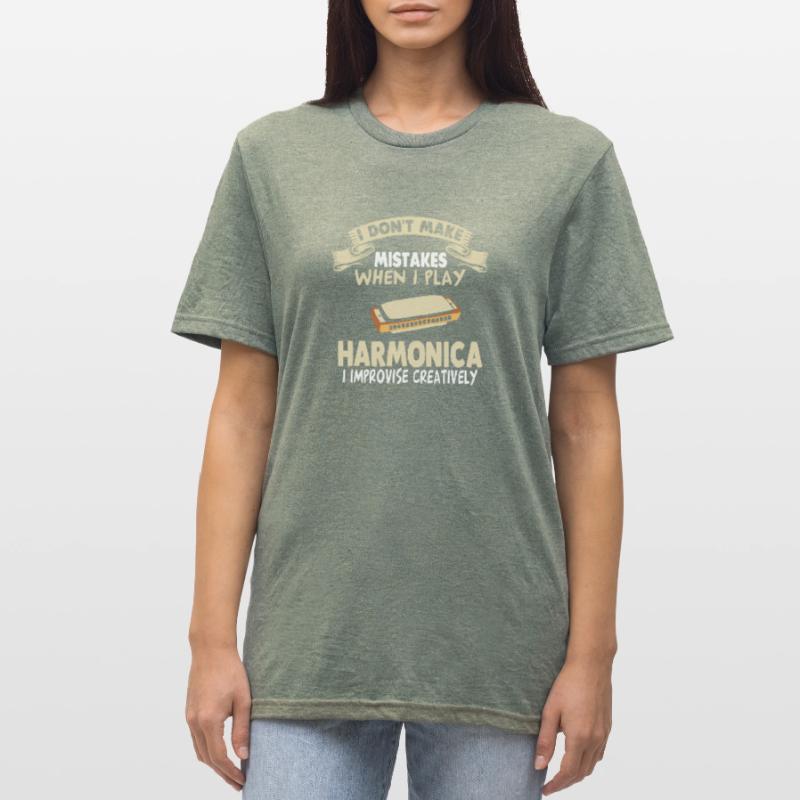 Harmonica Harmonica Chord Harmonica Harmonica Unisex Polycotton T-Shirt