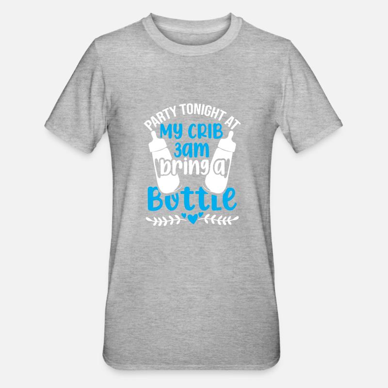 bébé bouteille - T-shirt polycoton Unisexe - gris chiné