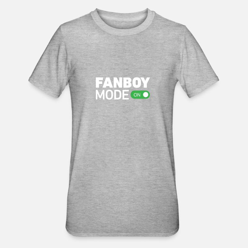 Mode Fanboy activé - Geek - T-shirt polycoton Unisexe - gris chiné