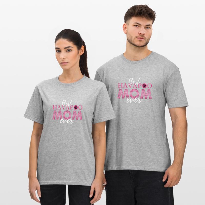 havapoo, havapoo havapoo ciel, mélange de caniche, T-shirt polycoton Unisexe