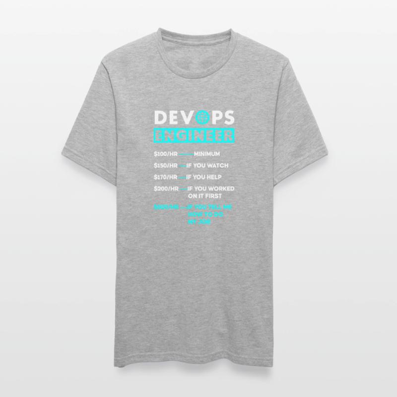 DevOps Engineer Cloud Computing Hourly Rate Unisex Polycotton T-Shirt
