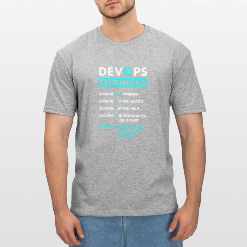 DevOps Engineer Cloud Computing Hourly Rate Unisex Polycotton T-Shirt