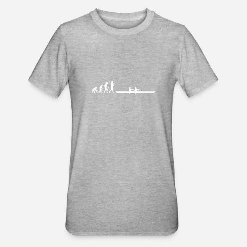 Evolution Rudern - Unisex Polycotton T-Shirt - Grau meliert