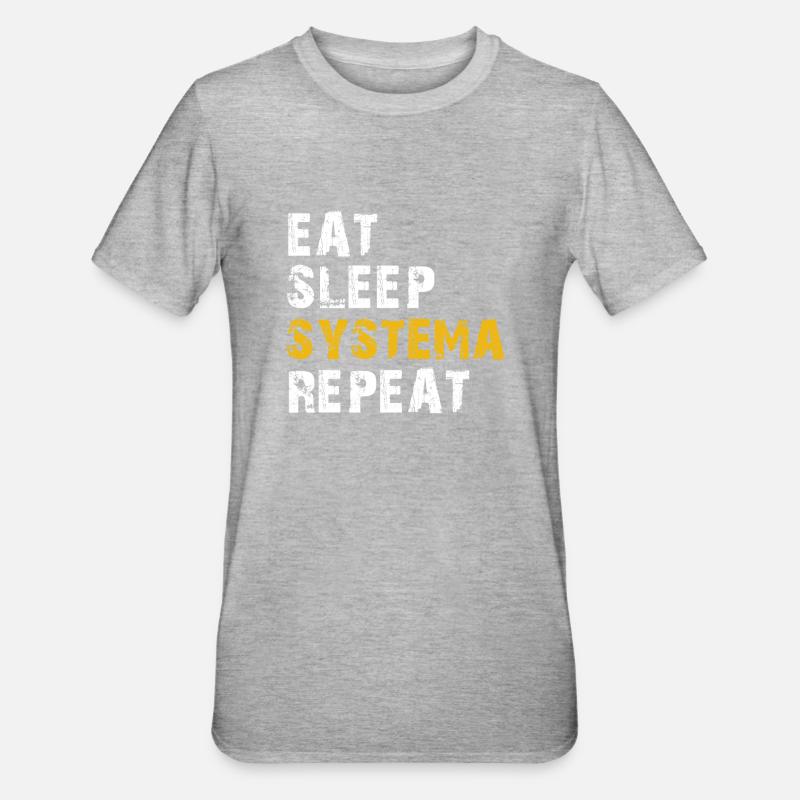 manger le sommeil Systema - T-shirt polycoton Unisexe - gris chiné