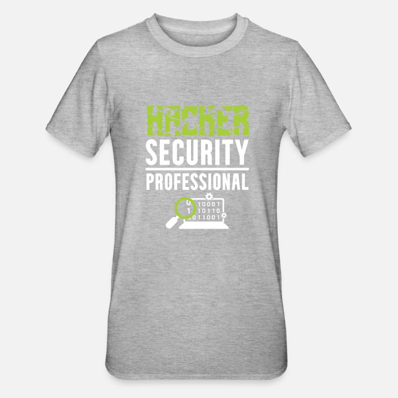 Hacker Security Professional - T-shirt polycoton Unisexe - gris chiné