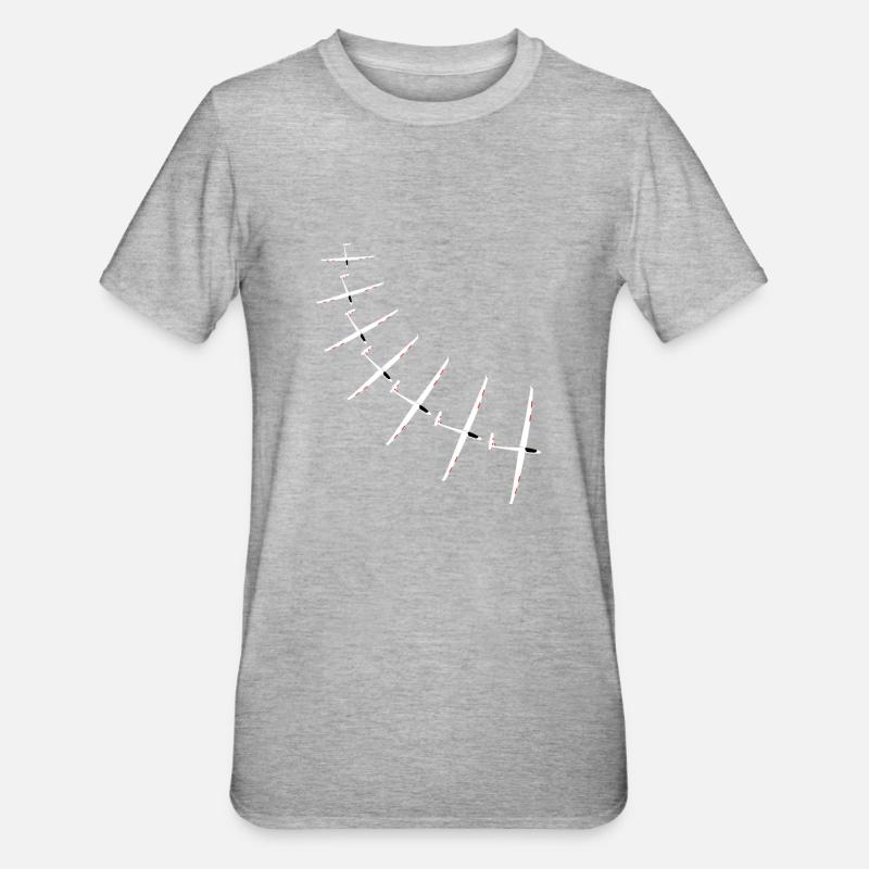Glider Gliding Gliding Glider - Unisex Polycotton T-Shirt - heather grey