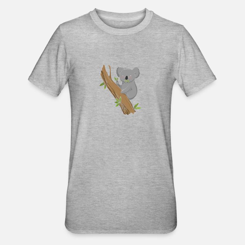 Koala Koalabär - Unisex Polycotton T-Shirt - Grau meliert