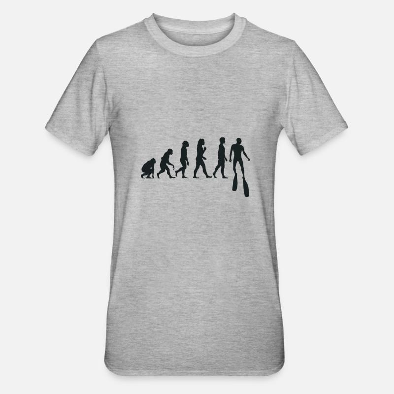 Plongée en apnée Evolution Apnoetauchers - T-shirt polycoton Unisexe - gris chiné