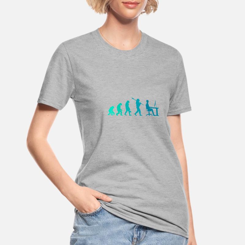 Programmeur Evolution Bureau bureau cadeau T-shirt polycoton Unisexe