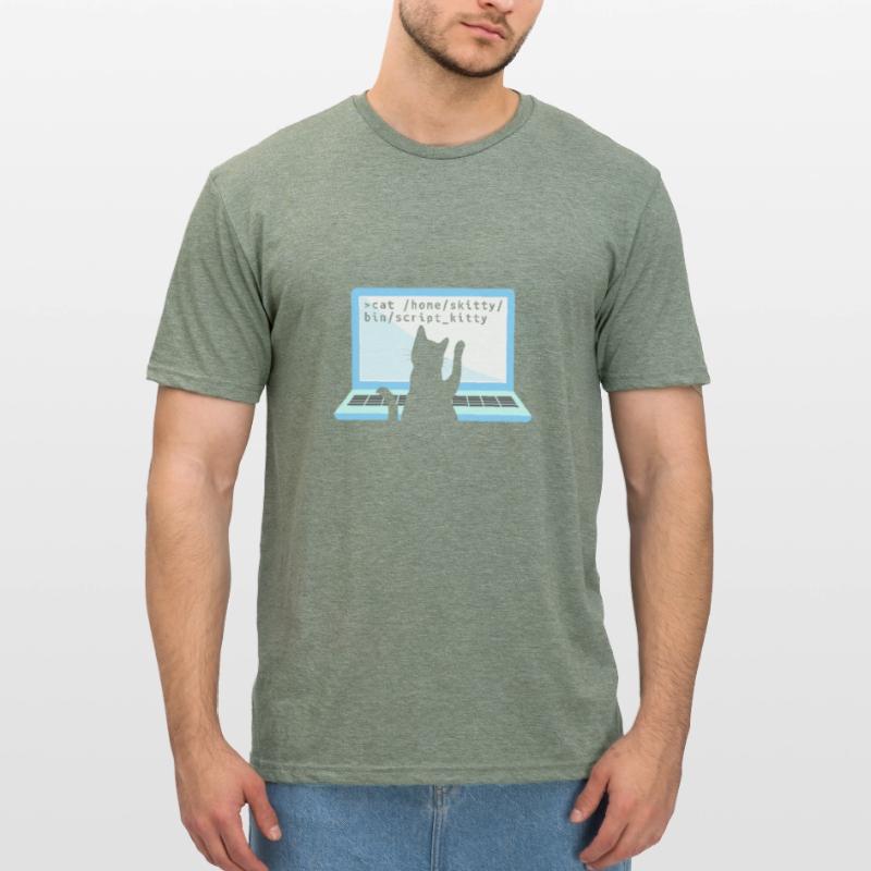 Chat comme codeur codeur propriétaire de chat T-shirt polycoton Unisexe