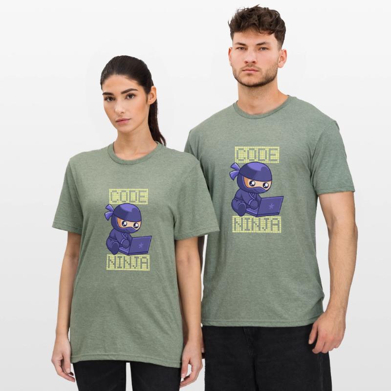 Code Ninja Coder Sofware Entwickler Programmierer Unisex Polycotton T-Shirt