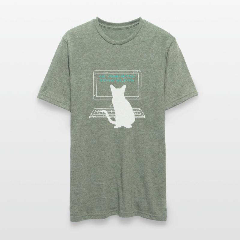 Katzenbesitzer Programmierer Coder Informatiker Unisex Polycotton T-Shirt