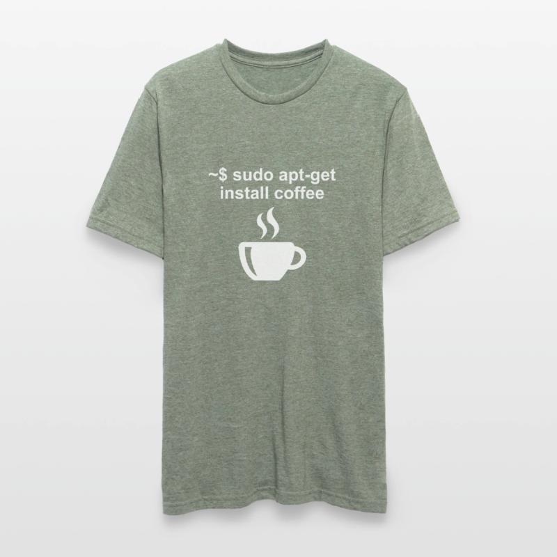 Linux Code Kaffee Kaffeetrinker Büro Geschenk Unisex Polycotton T-Shirt