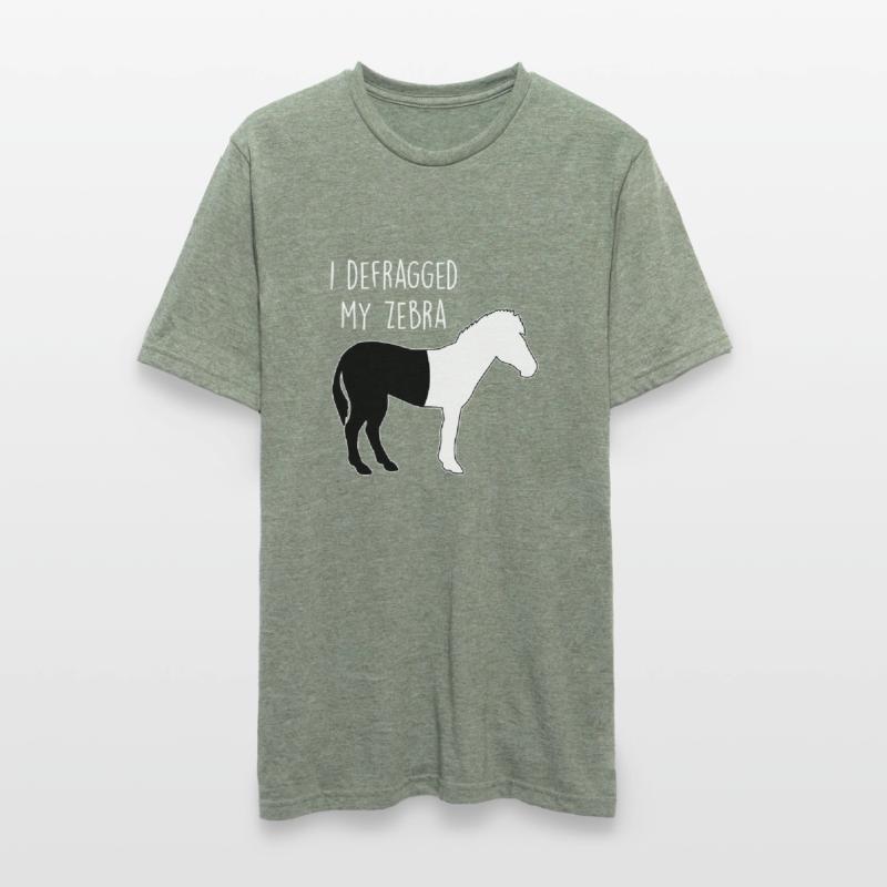 I defragged my Zebra Coder Informatiker Hacker Unisex Polycotton T-Shirt