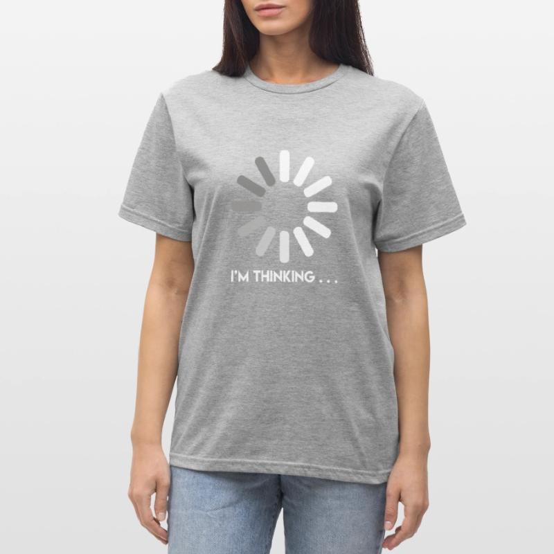 Programmierer Witz ich denke nach Coder Unisex Polycotton T-Shirt