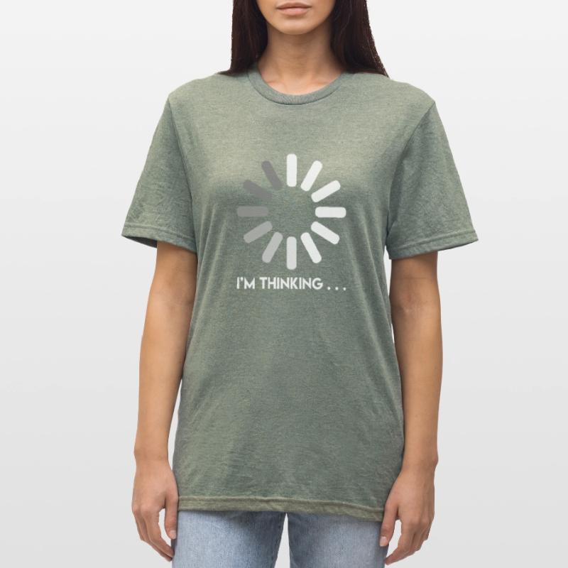 Programmierer Witz ich denke nach Coder Unisex Polycotton T-Shirt