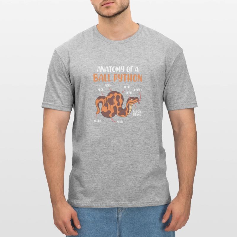 Schlangen Anotomie einer Königspython Ball Python Unisex Polycotton T-Shirt