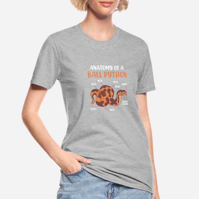 Schlangen Anotomie einer Königspython Ball Python Unisex Polycotton T-Shirt