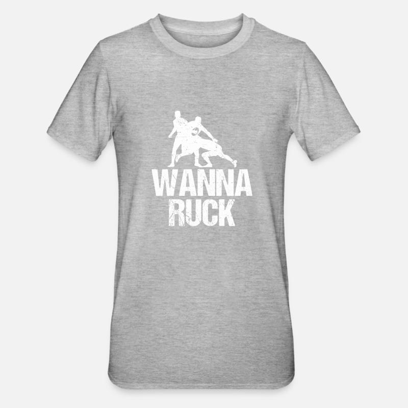 Rugby - Unisex Polycotton T-Shirt - heather grey