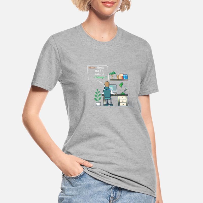 Eat Code Sleep | Funny Coder Programmeur T-shirt polycoton Unisexe