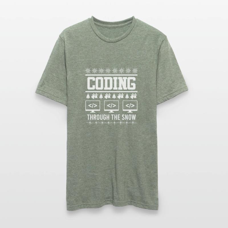 Coder Ugly Christmas Christmas Coding through Unisex Polycotton T-Shirt