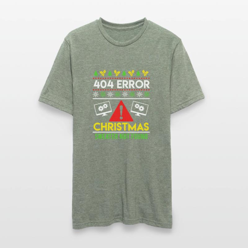 404 Error Ugly Chritsmas Coder Programmer Code Unisex Polycotton T-Shirt