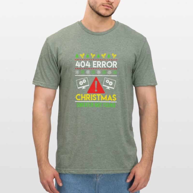 404 Error Ugly Chritsmas Coder Programmer Code Unisex Polycotton T-Shirt