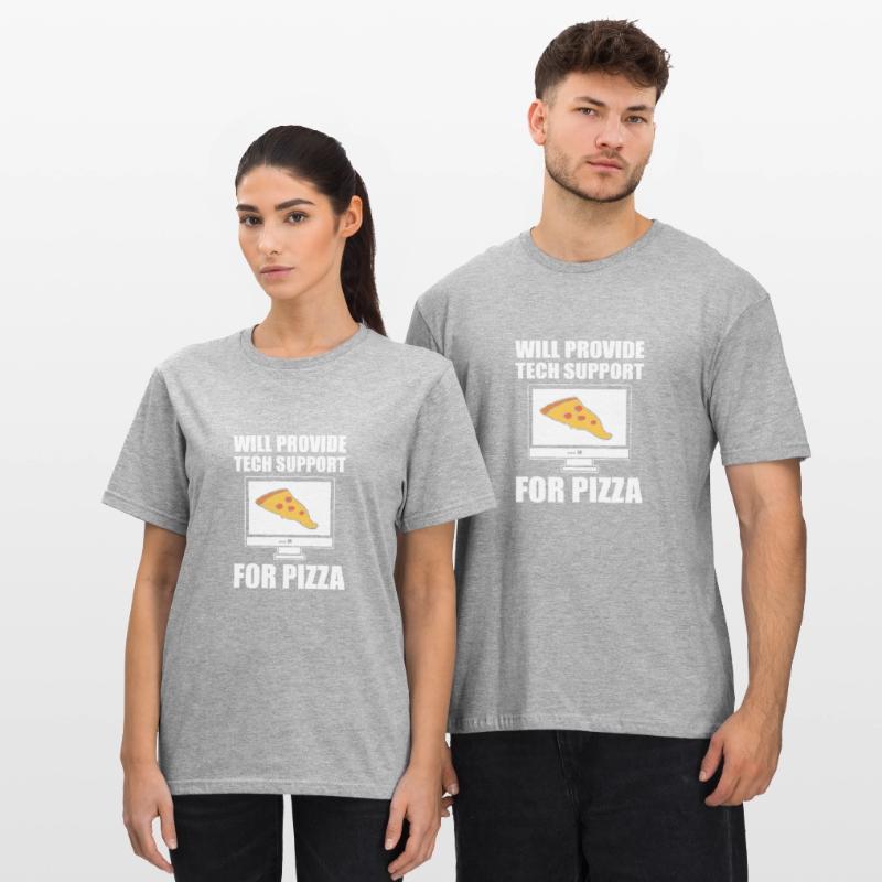 Will Provide Tech Support For Pizza Tech Support Unisex Polycotton T-Shirt