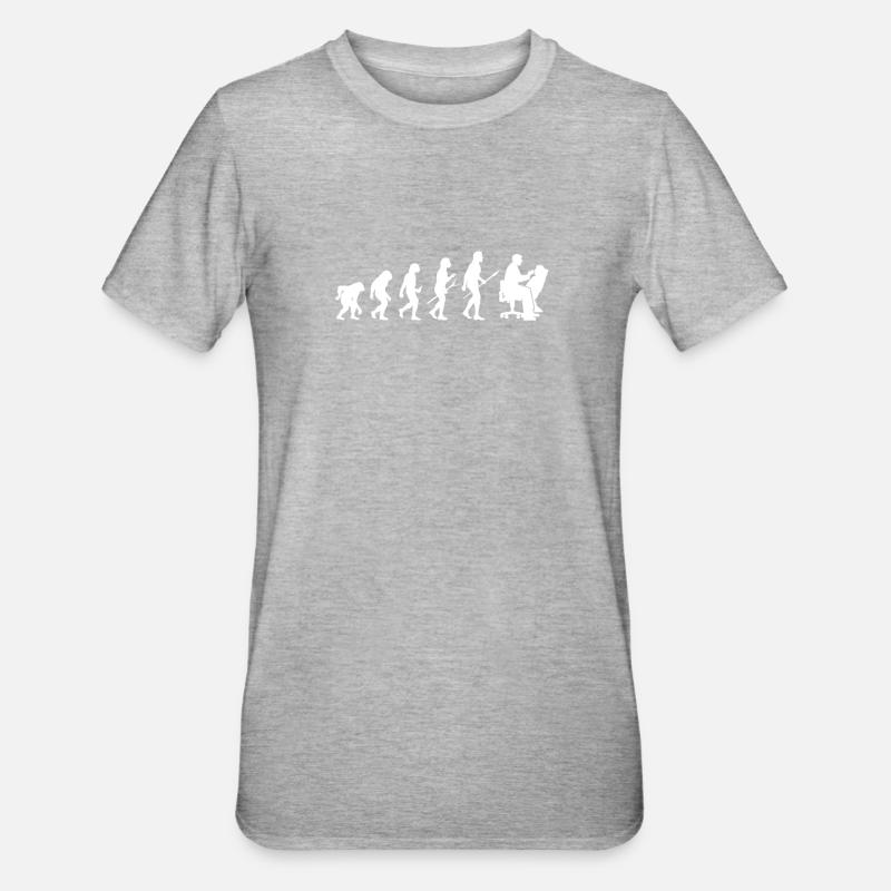 Évolution dentiste dentiste - T-shirt polycoton Unisexe - gris chiné