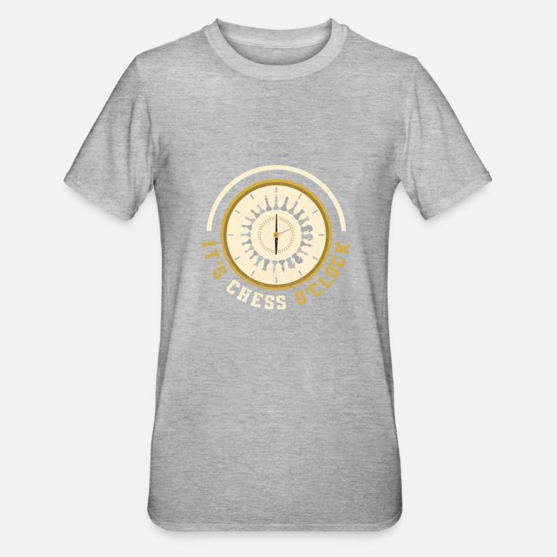 C’est le temps des échecs - T-shirt polycoton Unisexe - gris chiné