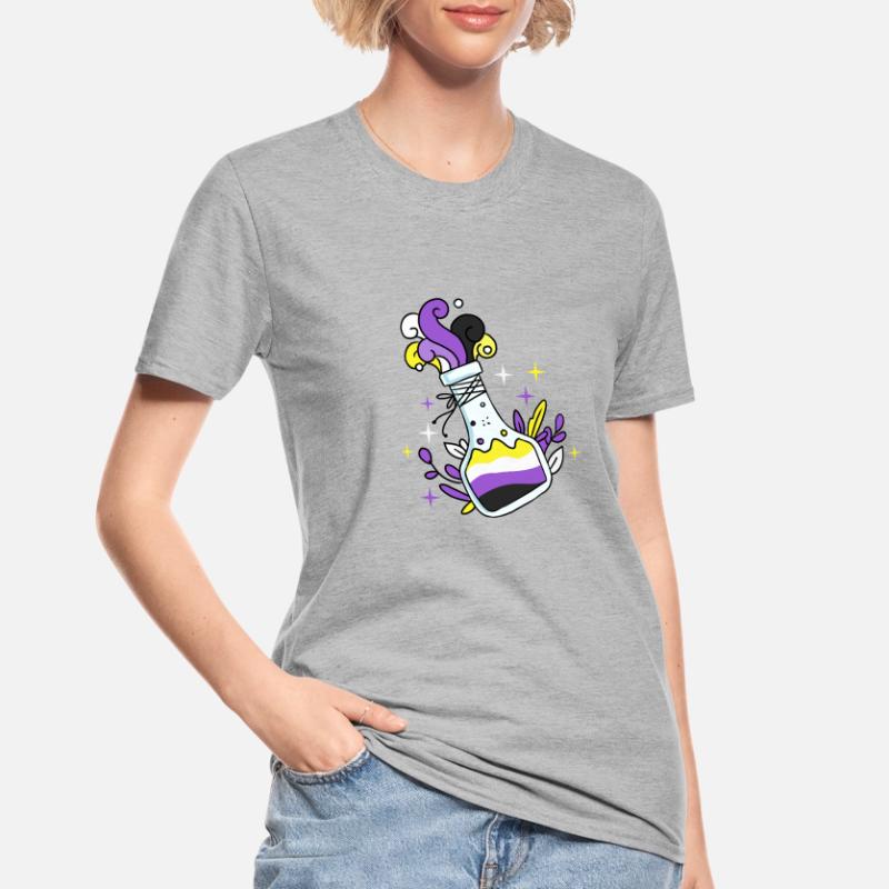 Nonbinary Pride Potion magique Nonbinary Pride T-shirt polycoton Unisexe