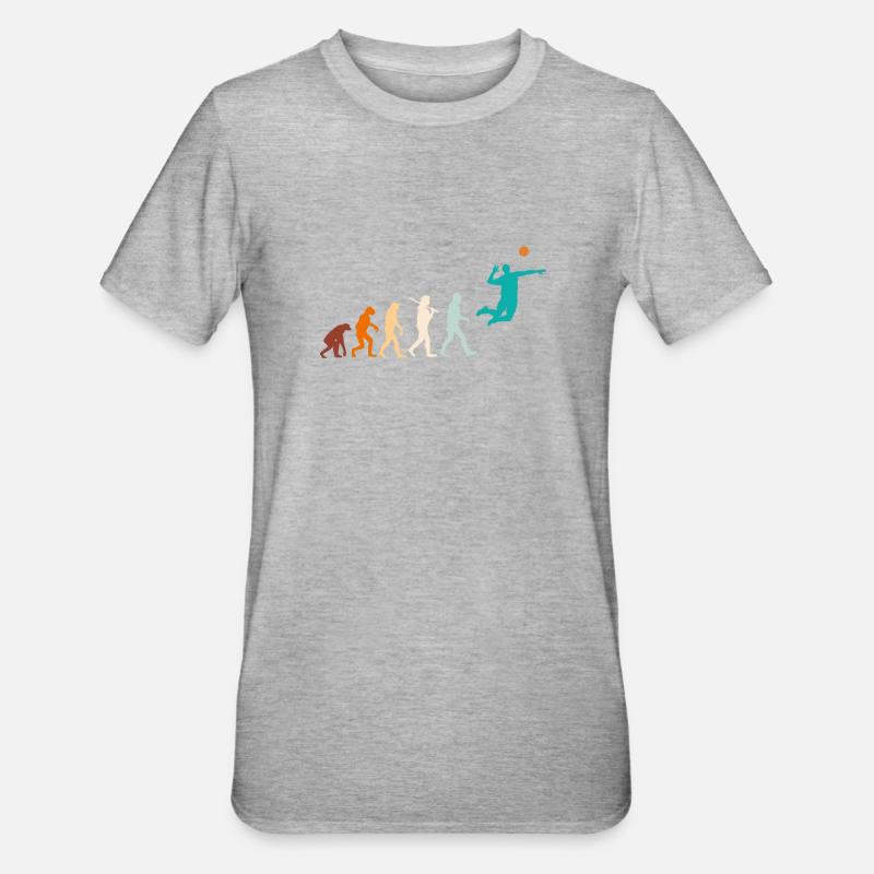 Volleyball servir Evolution Volleyball - T-shirt polycoton Unisexe - gris chiné