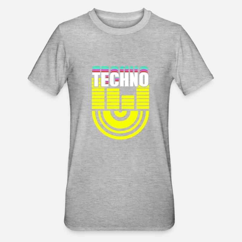 Techno - T-shirt polycoton Unisexe - gris chiné