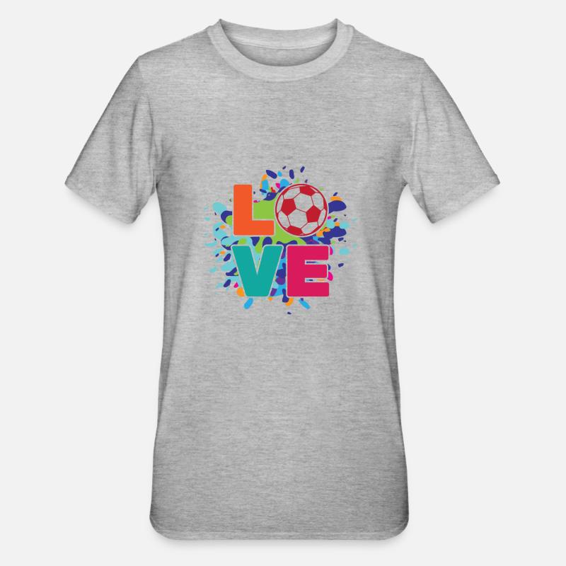 Fußball - Unisex Polycotton T-Shirt - Grau meliert