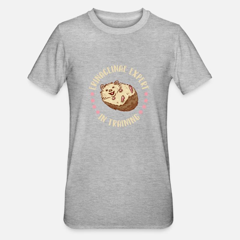 Igel - Unisex Polycotton T-Shirt - Grau meliert