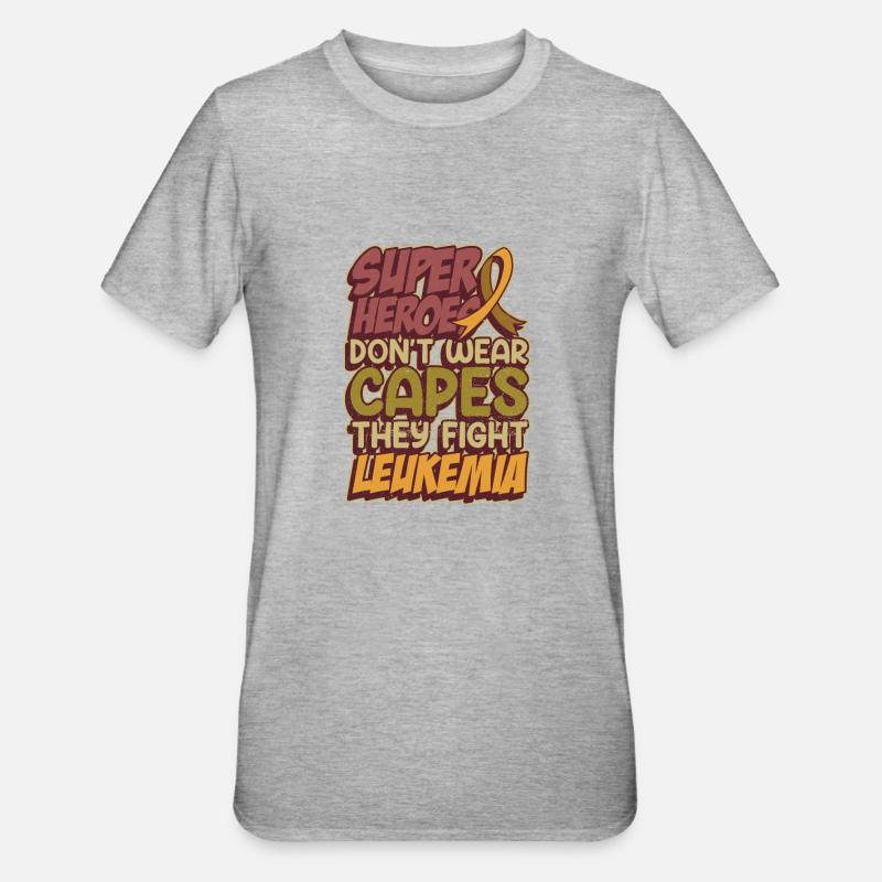 Superhelden bekämpfen Leukämie - Unisex Polycotton T-Shirt - Grau meliert