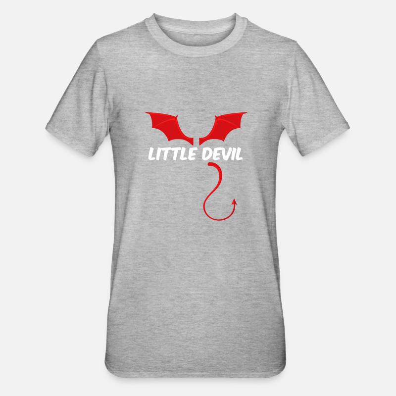 Petit Diable Diable Ange Diable - T-shirt polycoton Unisexe - gris chiné