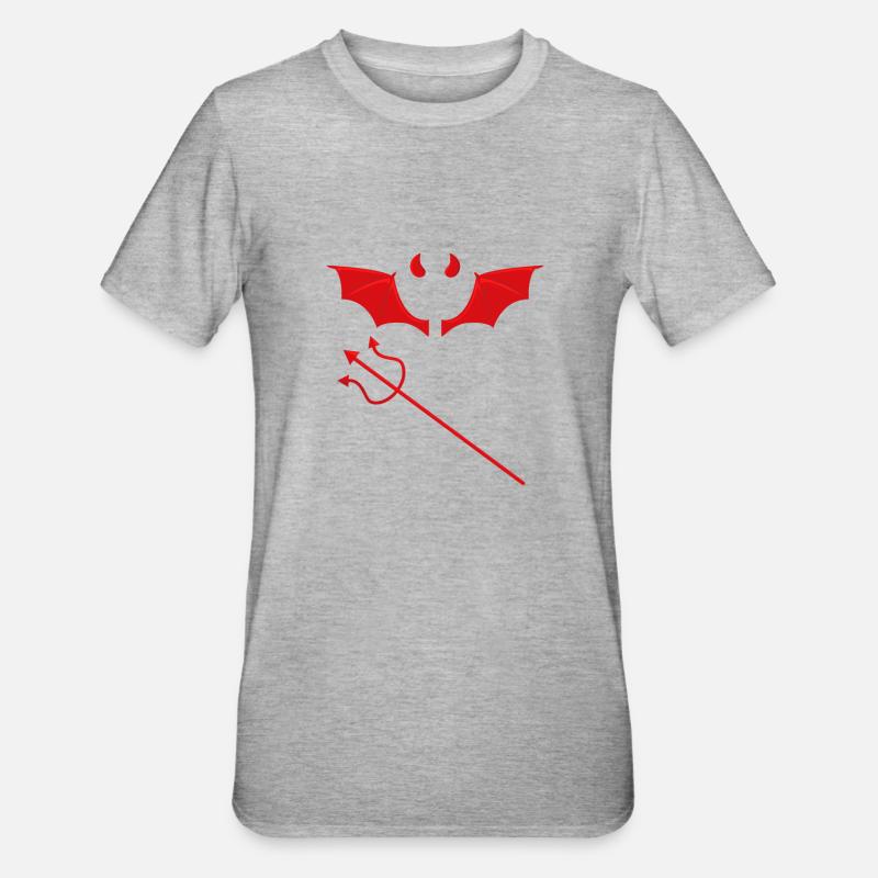 Teufel Santan Devil Evil Teufelchen - Unisex Polycotton T-Shirt - heather grey
