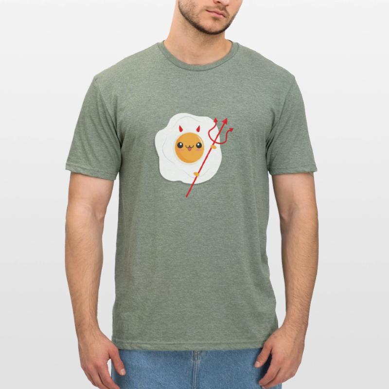 Devil Egg Fried Egg Satan Devil Unisex Polycotton T-Shirt