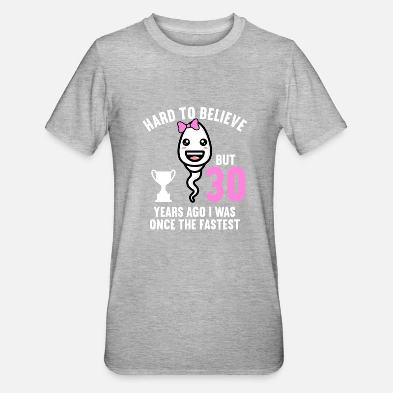 Il y a 30 ans 30 ans le plus rapide 30e anniversaire - T-shirt polycoton Unisexe - gris chiné