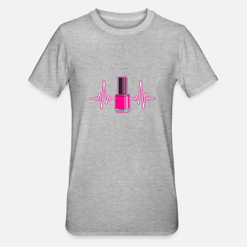 Nageltechniker Nagellack - Unisex Polycotton T-Shirt - Grau meliert
