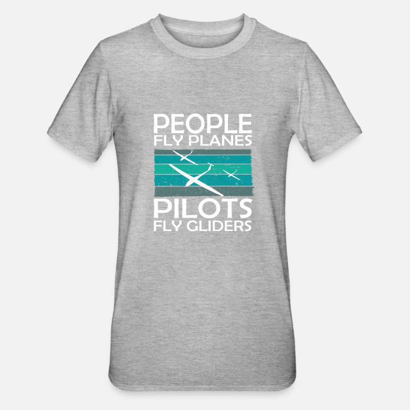 Planeurs et planeurs - T-shirt polycoton Unisexe - gris chiné