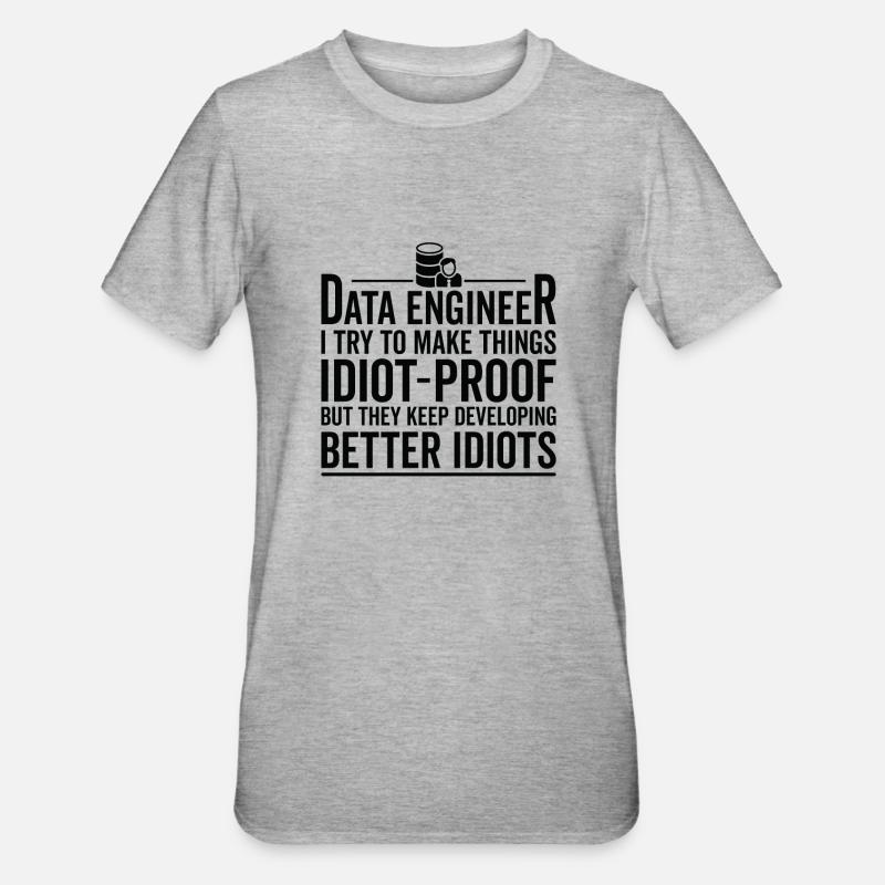 Making Foolproof - Data Engineer - Unisex Polycotton T-Shirt - heather grey