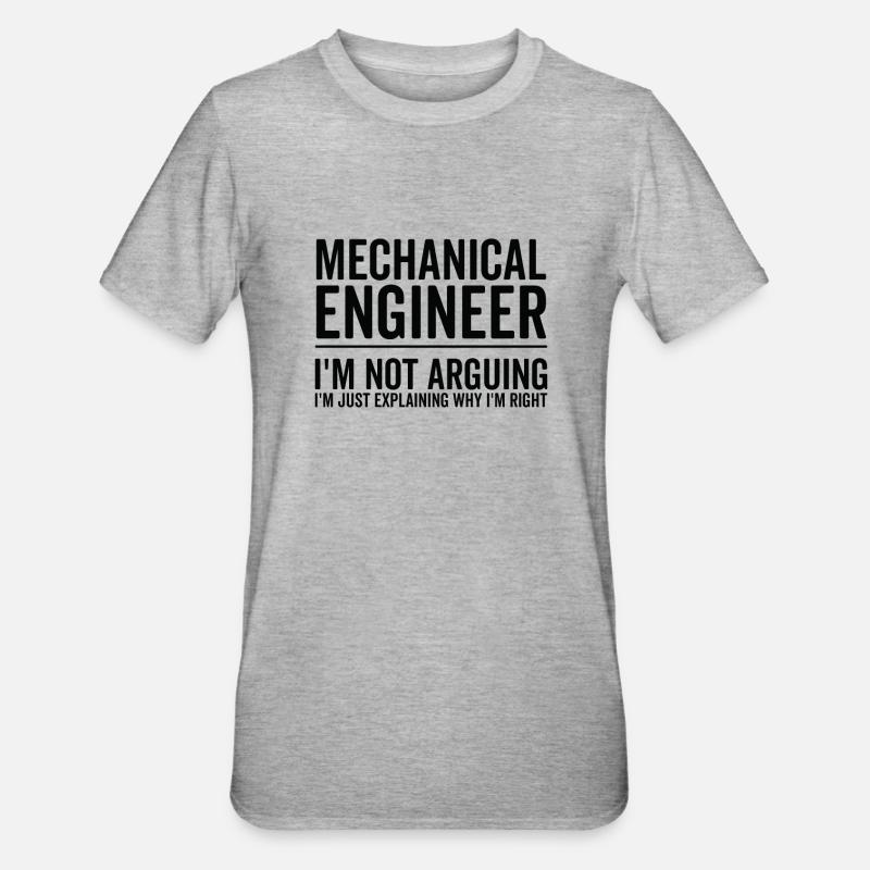 Just Explaining - Mechanical Engineer - Unisex Polycotton T-Shirt - heather grey