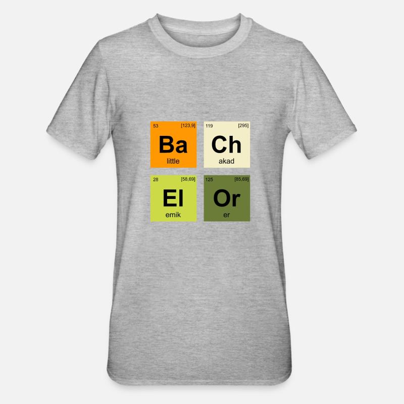 Bachelorabschluss Bachelor Abschluss - Unisex Polycotton T-Shirt - Grau meliert