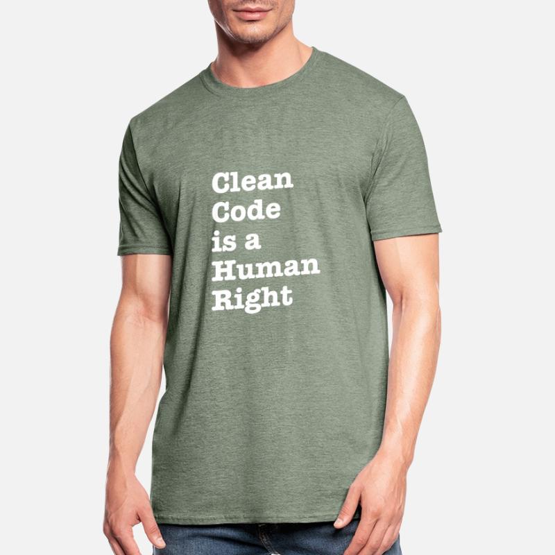 Clean Code is a Human Right - Funny Gift Programer Unisex Polycotton T-Shirt